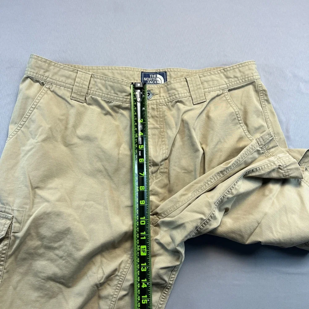 The North Face Cargo Shorts Mens 38 Beige Mid Rise Utility Pocket Hiking Outdoor